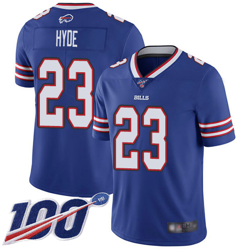 Men Buffalo Bills #23 Micah Hyde Royal Blue Team Color Vapor Untouchable Limited Player 100th Season NFL Jersey->buffalo bills->NFL Jersey